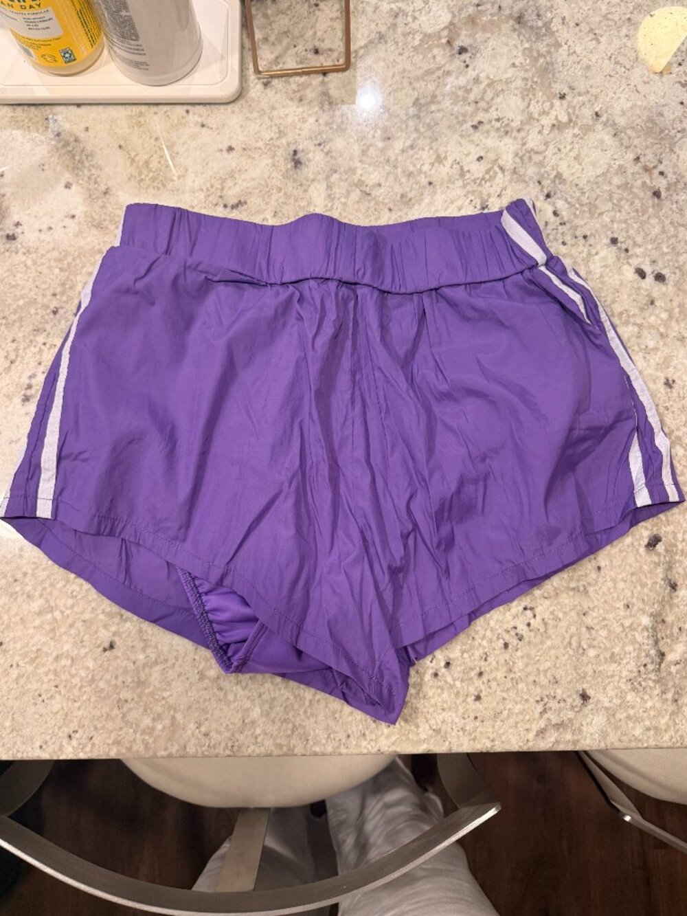 Daily Drills Super Bounce Short in Purple w/ White Side Stripe